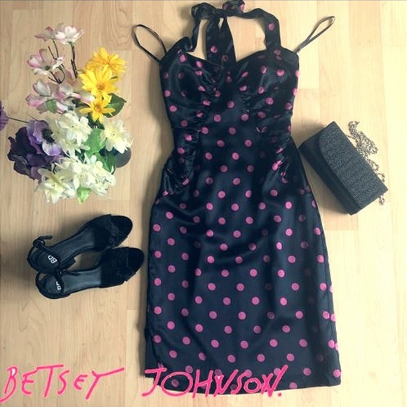 Betsey Johnson Dresses & Skirts - Betsey Johnson Halter Neck Polka Dot Dress